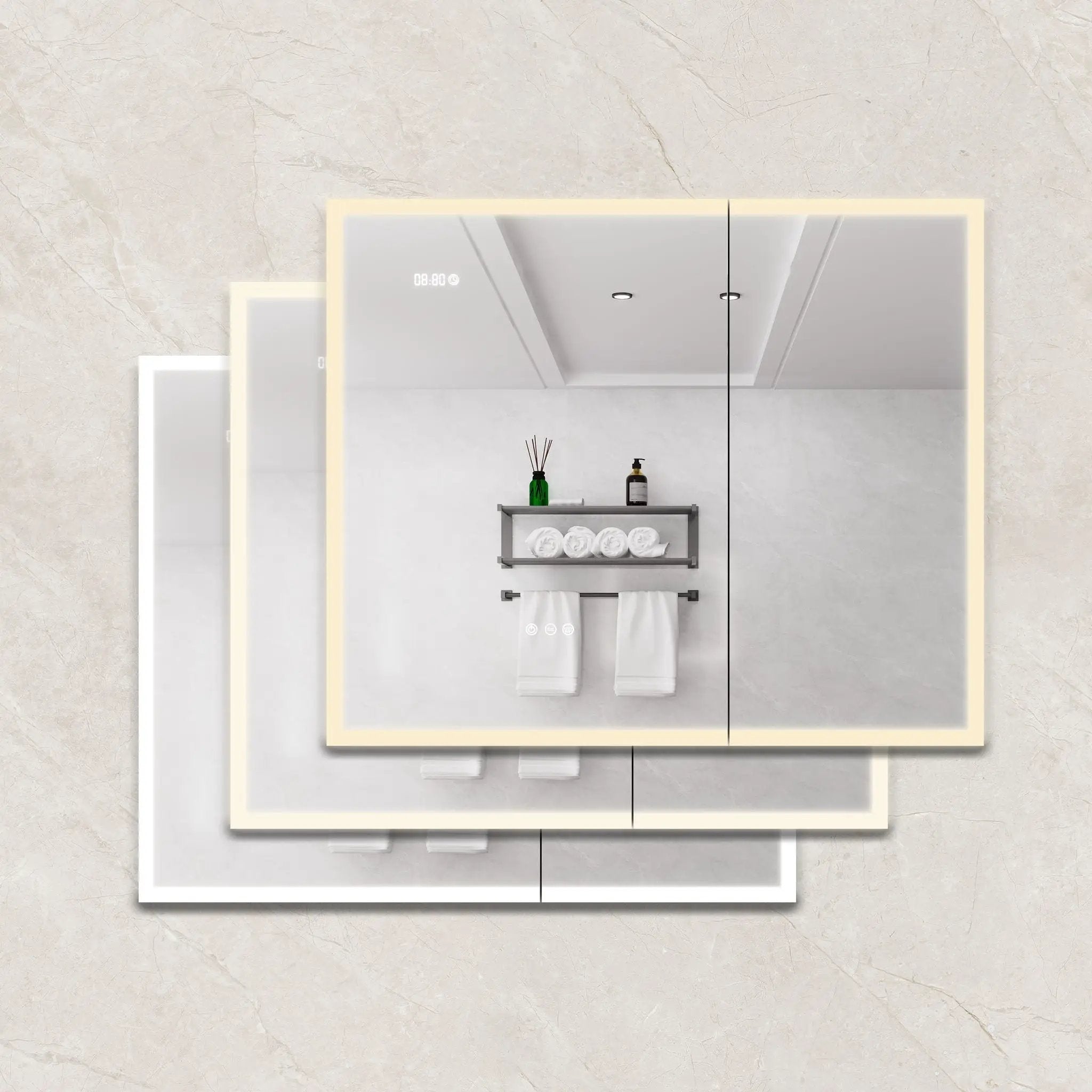 Bathroom Medicine Cabinet With Lights, LED Medicine Cabinet With Mirror, Lighted Medicine Cabinet With Defogger by Unique Piece Furniture