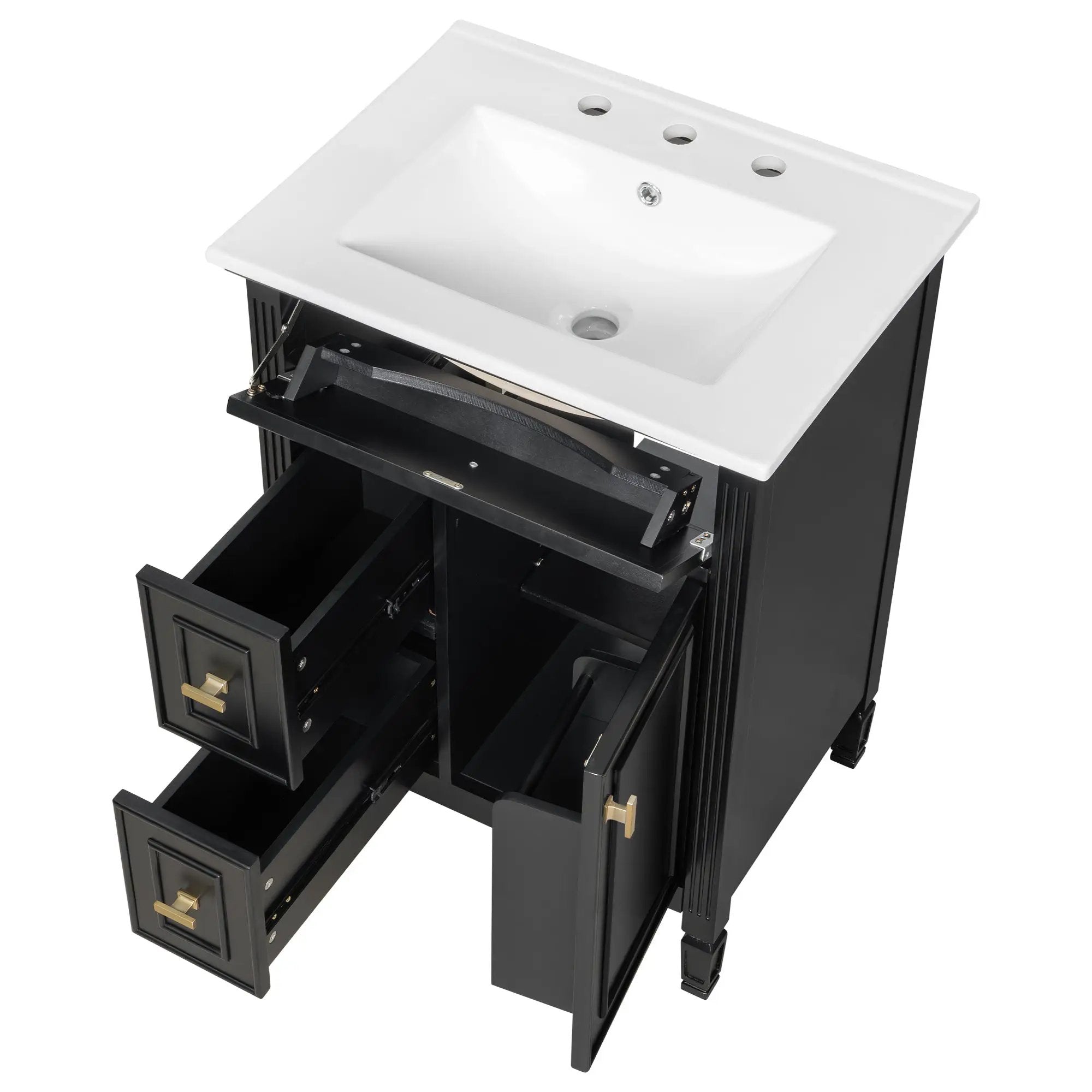 24-Inch Bathroom Vanity with Sink and Solid Wood Cabinet by HouseOfZazla