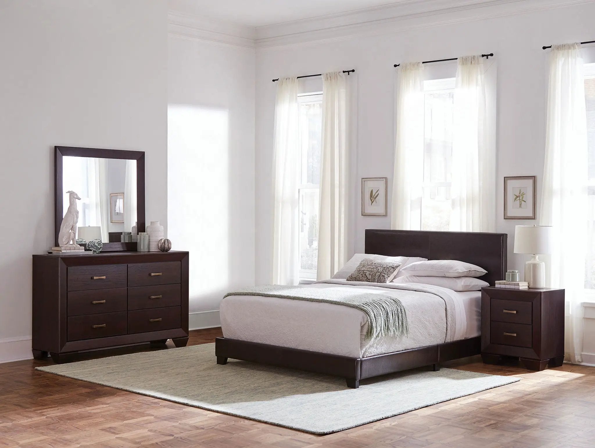 Dorian 4-piece Twin Bedroom Set Dark Cocoa by Unique Piece Furniture