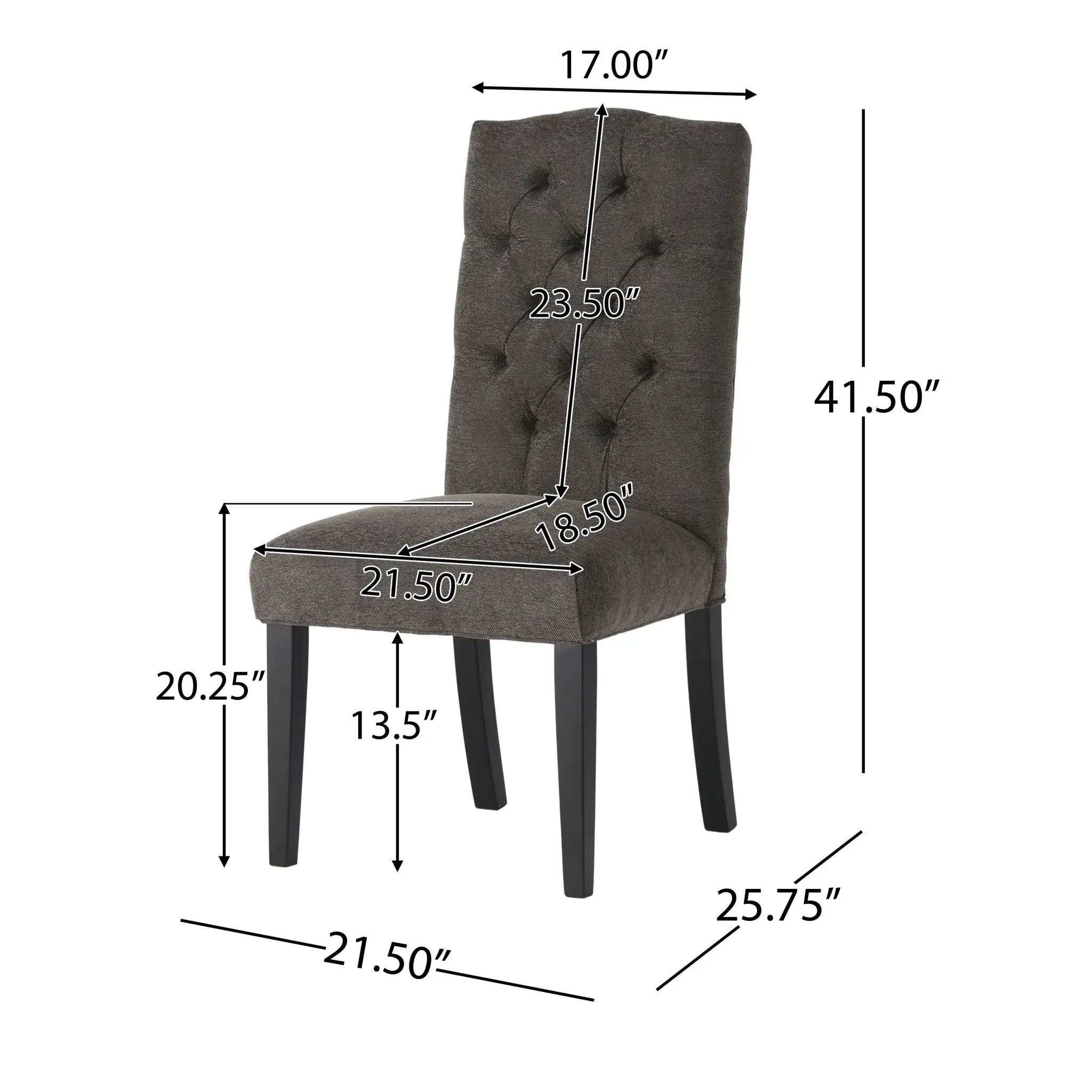 Harriet Tufted Dining Chair With Button Tufting And Diamond Stitching by HouseOfZazla