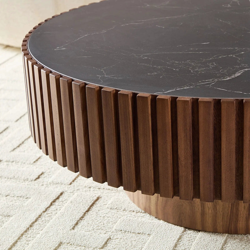 35.43" Nesting Round Sintered Stone Coffee Table by HouseOfZazla