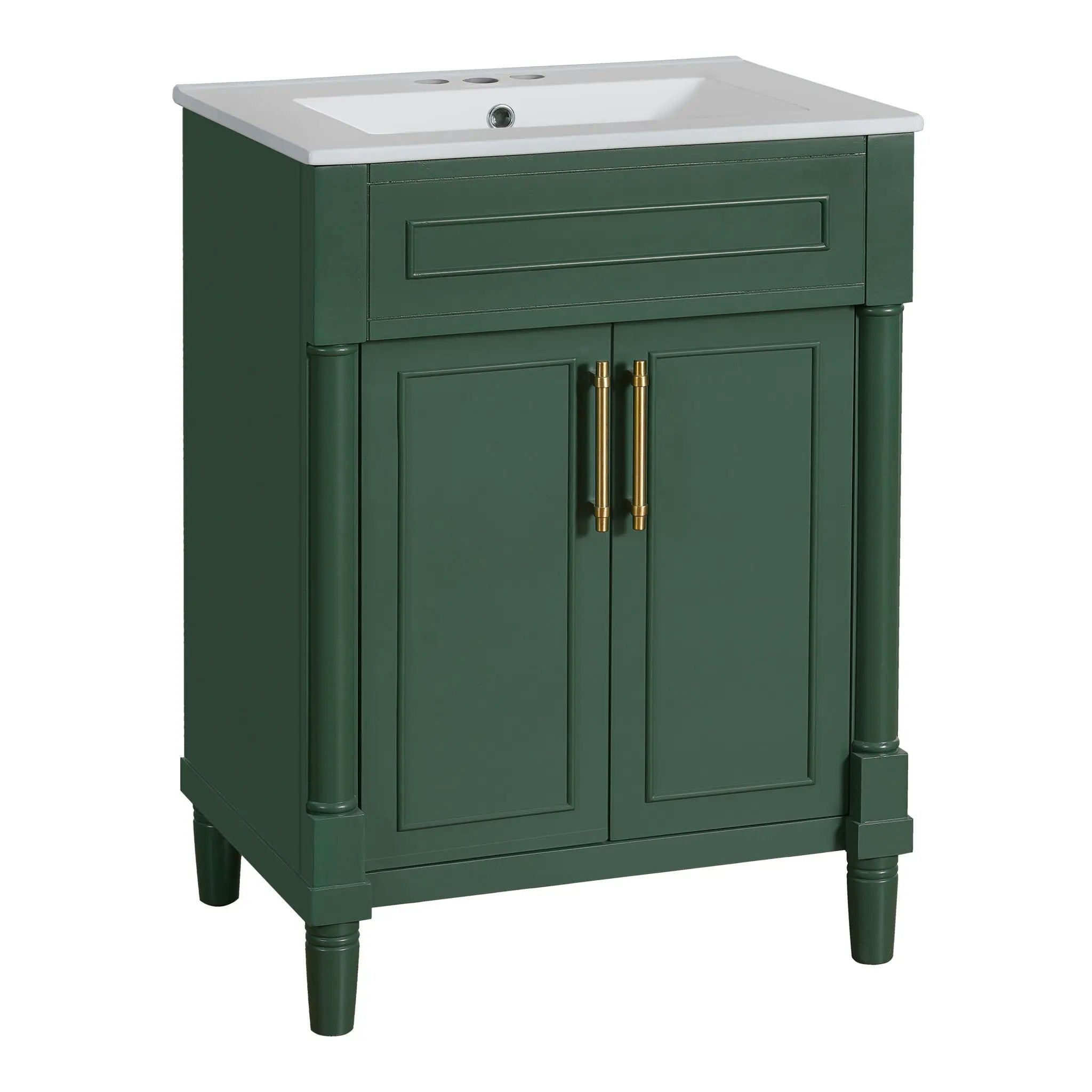 Bathroom Vanity With Integrated Sink, 2 Door Cabinet, Single Sink For Small To Medium Bathrooms by Unique Piece Furniture