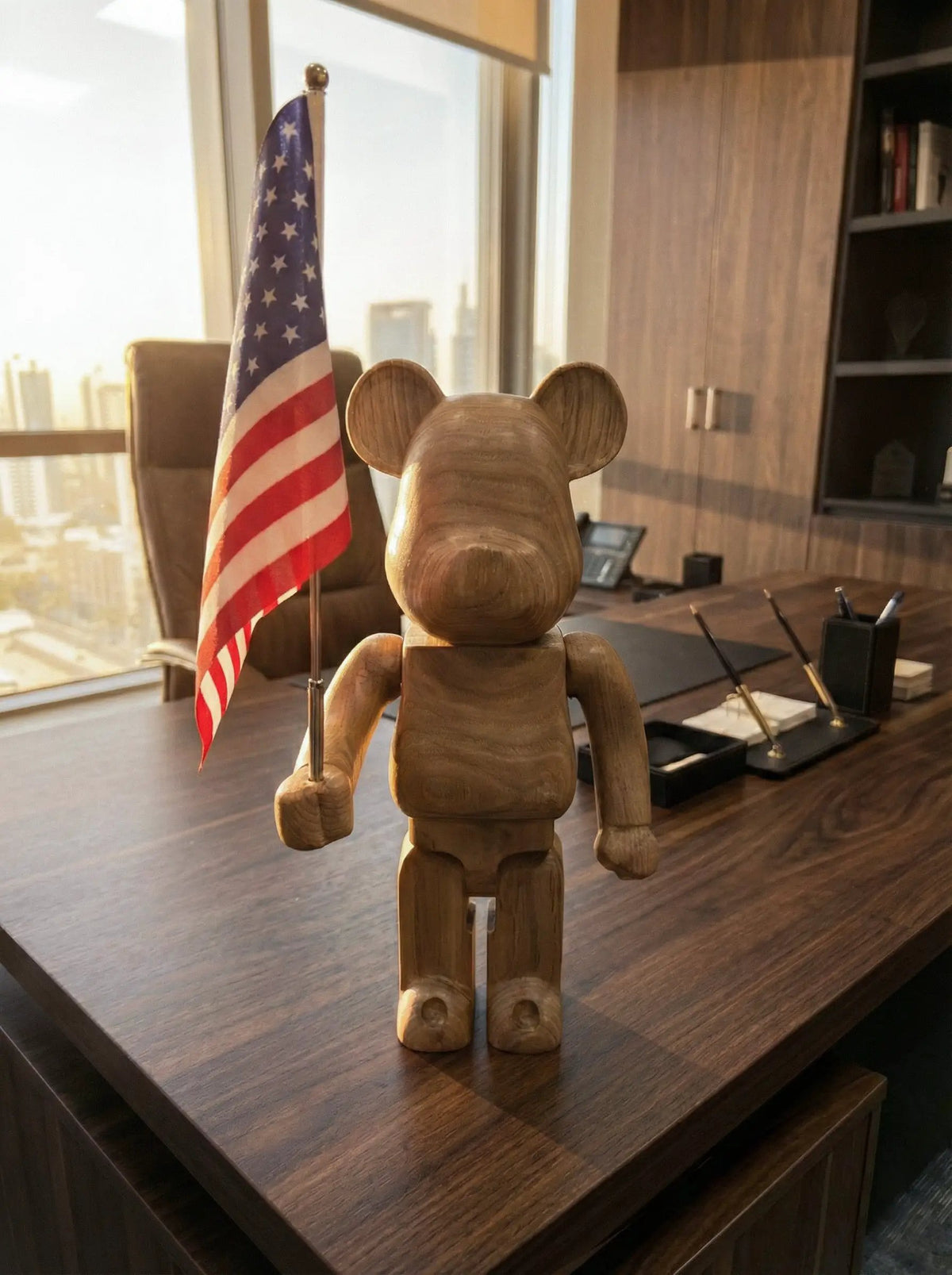 Handcrafted Wooden Bear Sculpture, photo 9 of 13