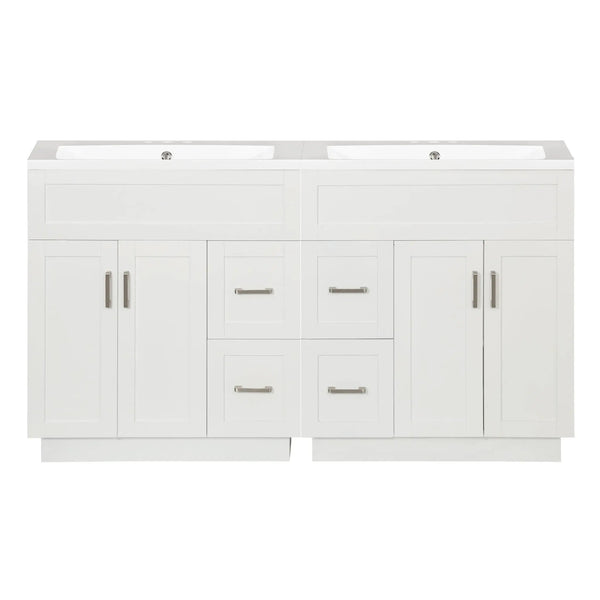 Bathroom Vanity With 2 Doors, 2 Drawers, Adjustable Shelf, Hidden Slides & Soft Close Hinges