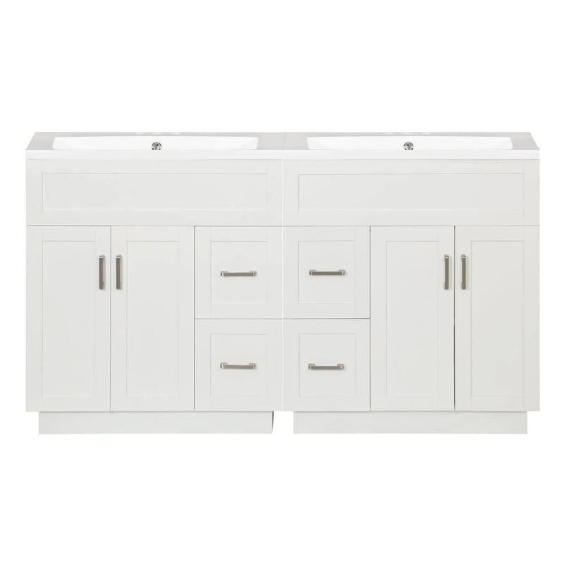 Bathroom Vanity With 2 Doors, 2 Drawers, Adjustable Shelf, Hidden Slides & Soft Close Hinges