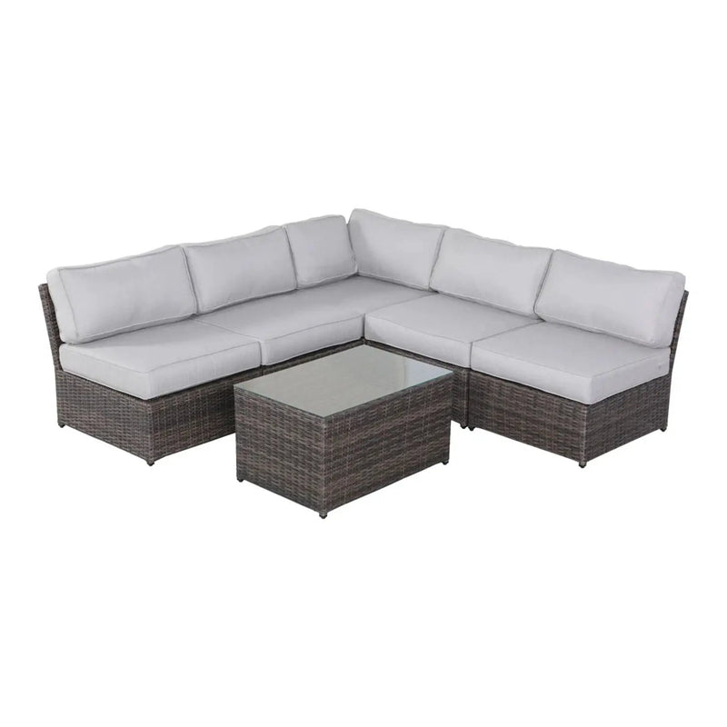 Comfortable Modern Patio Rattan Sectional Set With Cushions by HouseOfZazla