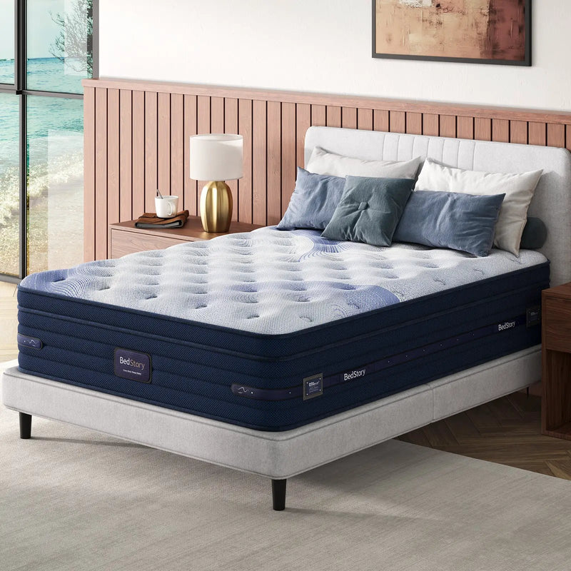 Bedstory Spine Align Pro 14" King Firm Cooling Hybrid Mattress by HouseOfZazla
