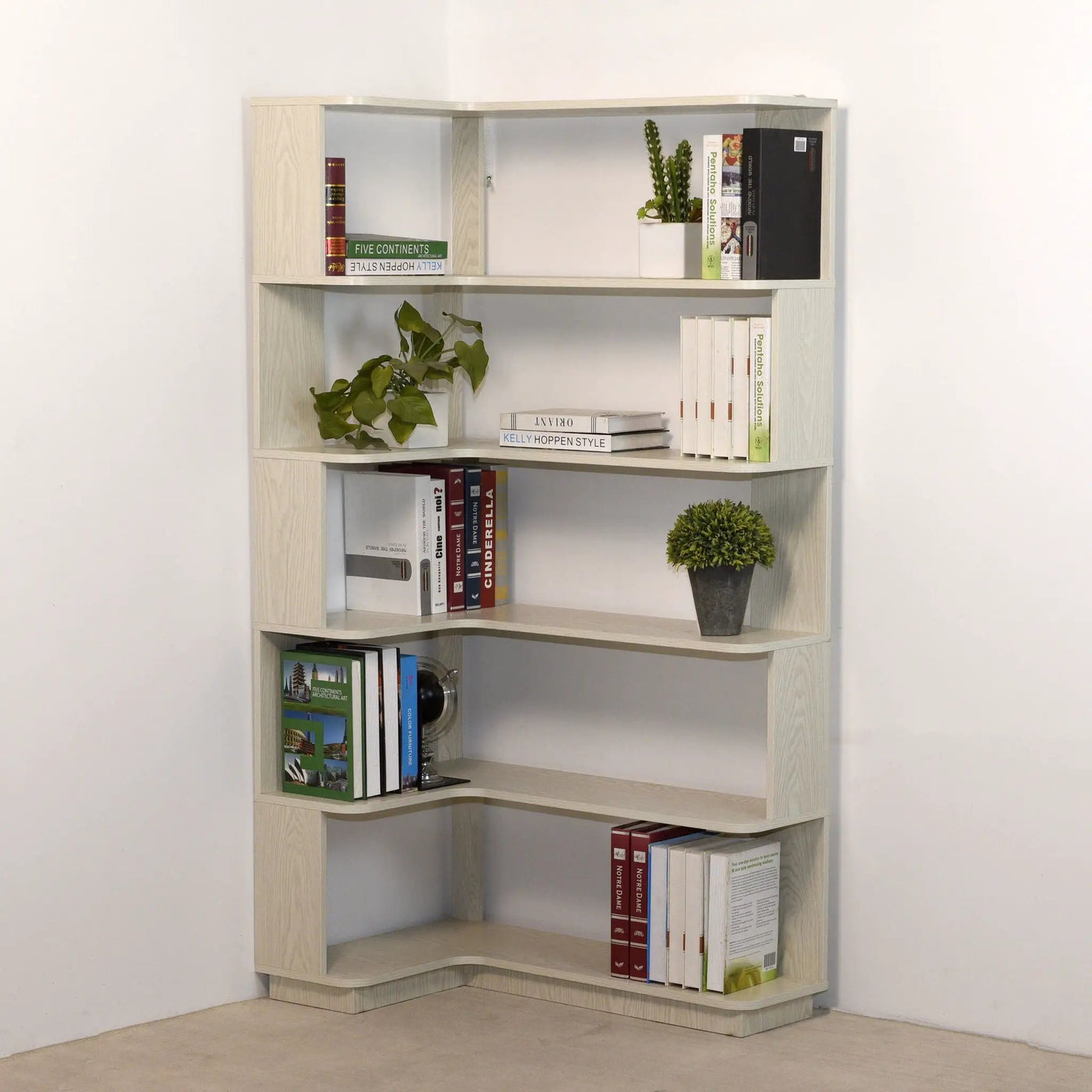 L-Shaped Design Corner Bookshelf by HouseOfZazla