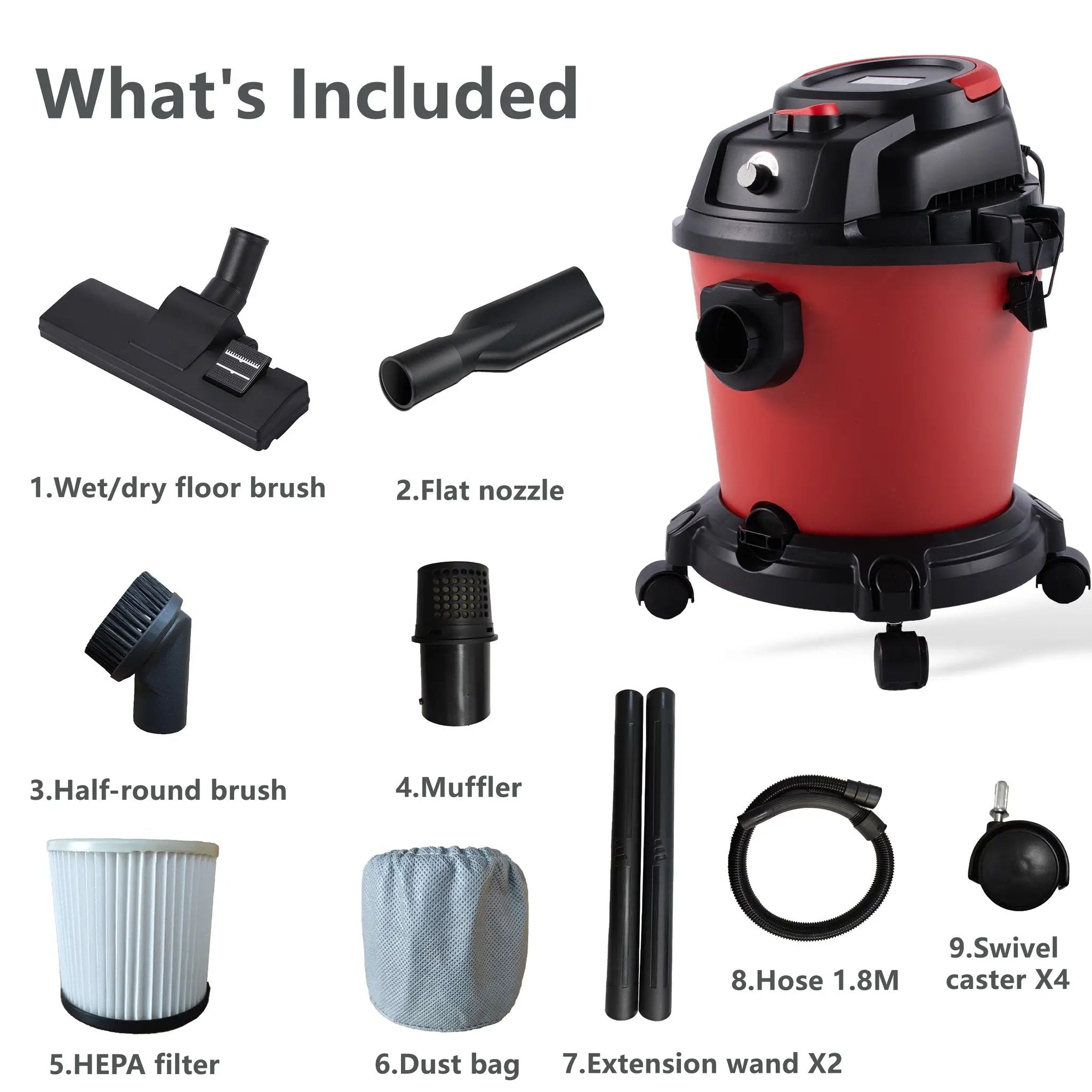 Wet Dry Vac, 5 Gallon, 4.3 Peak HP by HouseOfZazla