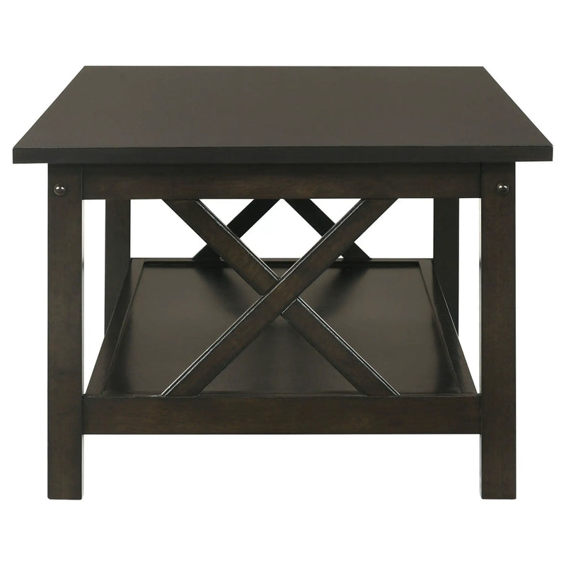 Rachelle 3-piece Rectangular Coffee Table Set Deep Merlot by Unique Piece Furniture