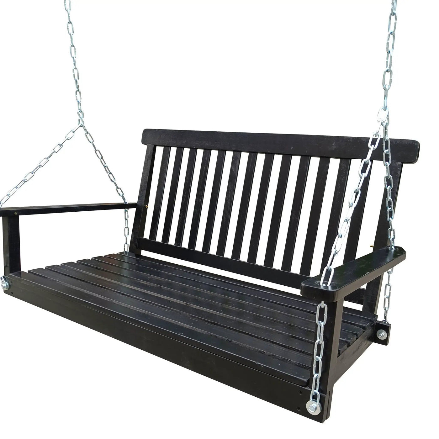 Front Porch Swing With Armrests For Outdoor Patio, Garden Yard, Backyard Or Sunroom by Unique Piece Furniture