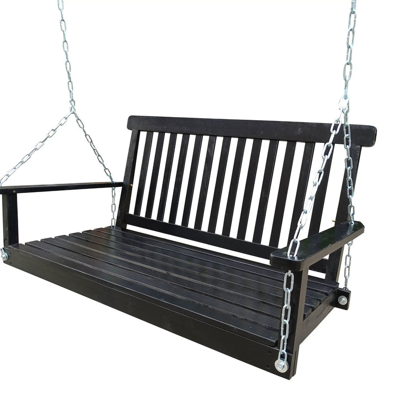 Front Porch Swing With Armrests For Outdoor Patio, Garden Yard, Backyard Or Sunroom by HouseOfZazla