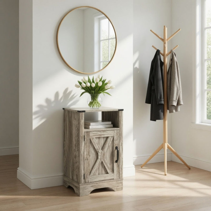 Farmhouse Nightstand, Charging Station & Storage by HouseOfZazla