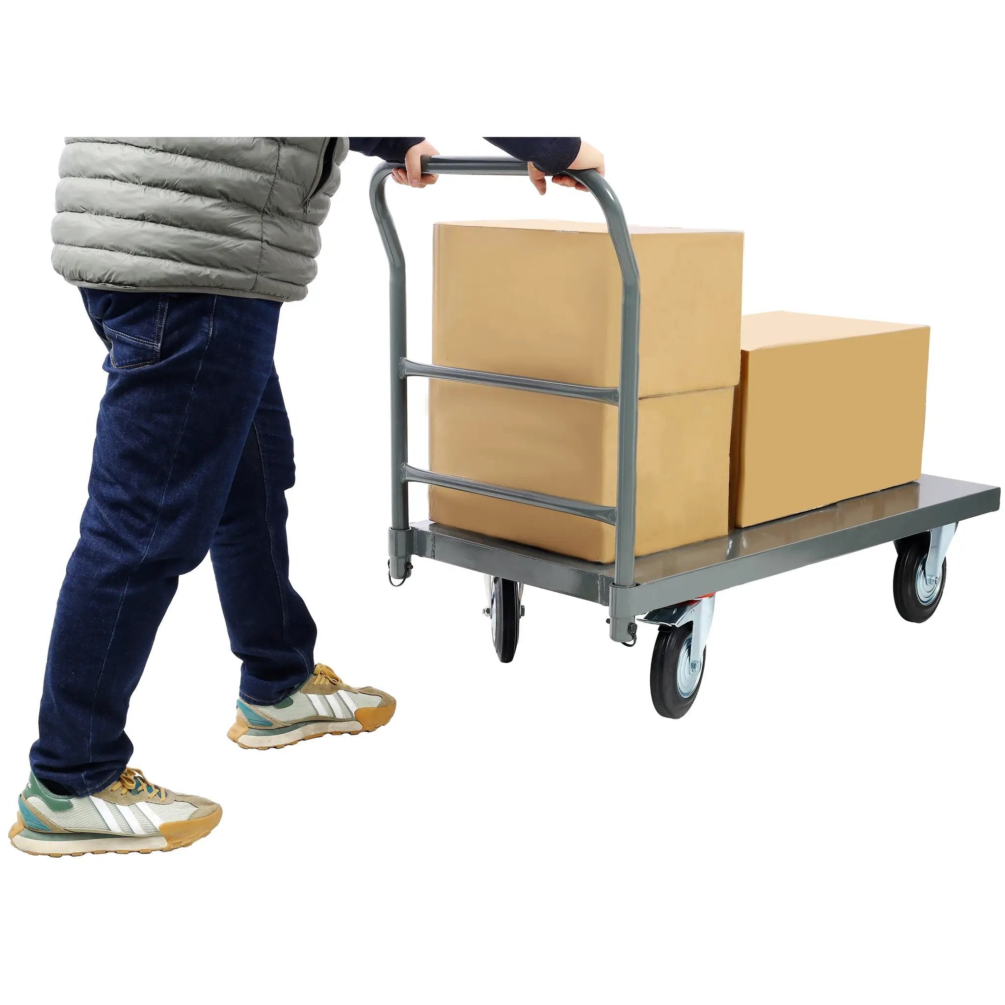 Heavy Duty Platform Truck Industrial Flat Dolly Cart with Wheels by HouseOfZazla