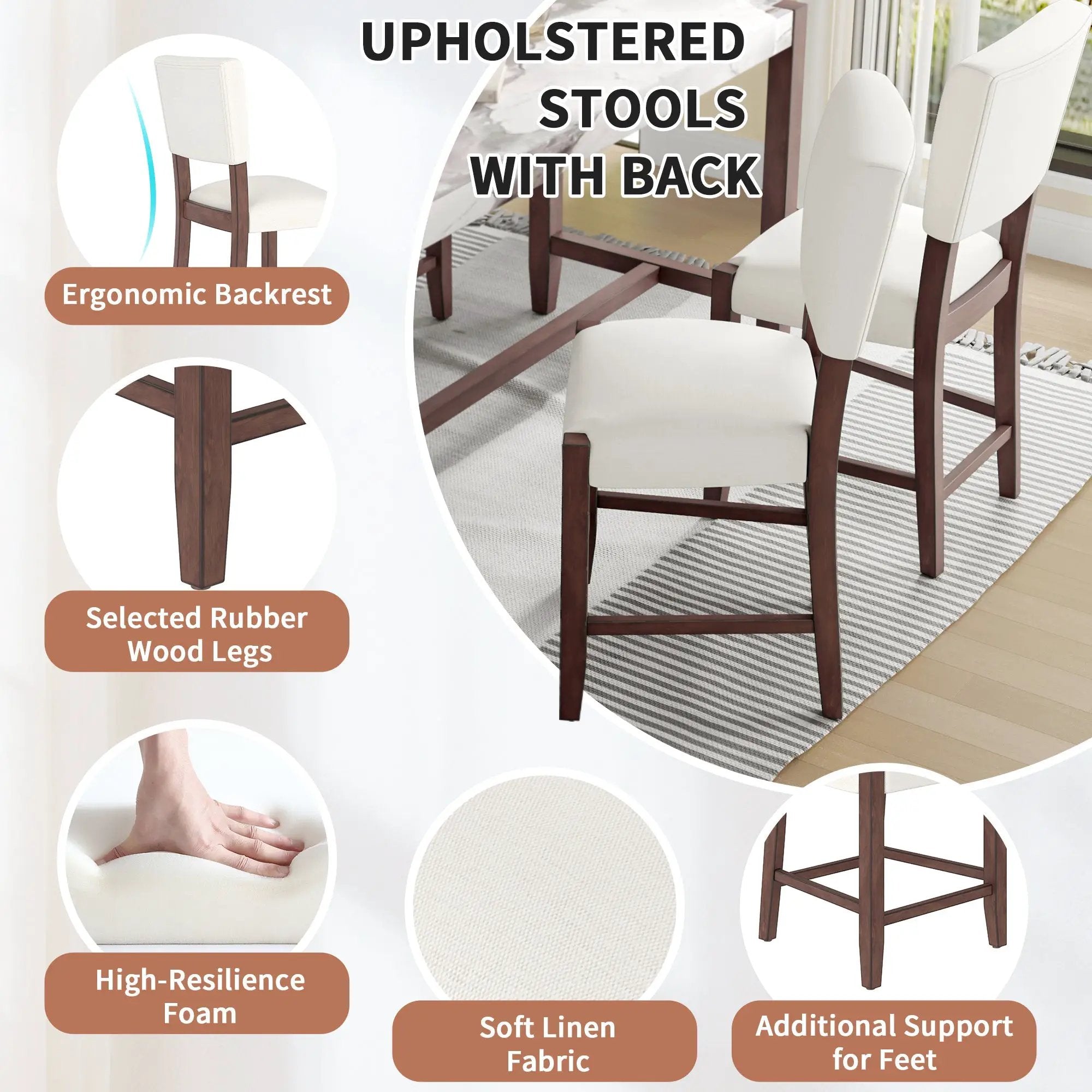 Mid Century Modern Bar Stools Set of 2 by HouseOfZazla