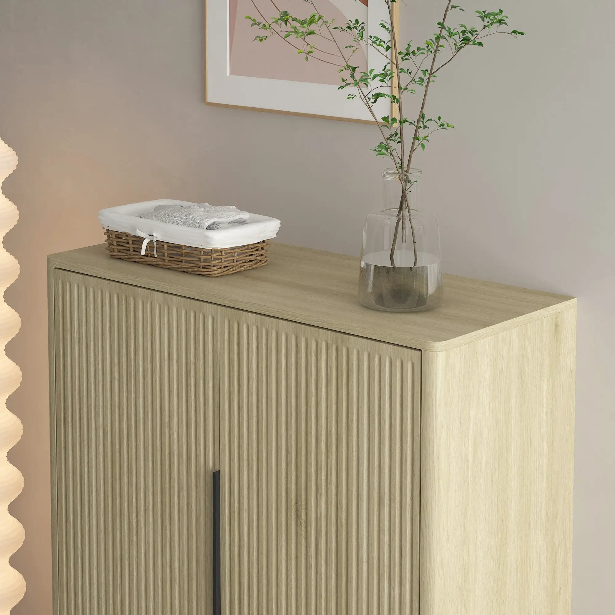 Wooden Shoe Storage Cabinet with Adjustable Shelves by HouseOfZazla