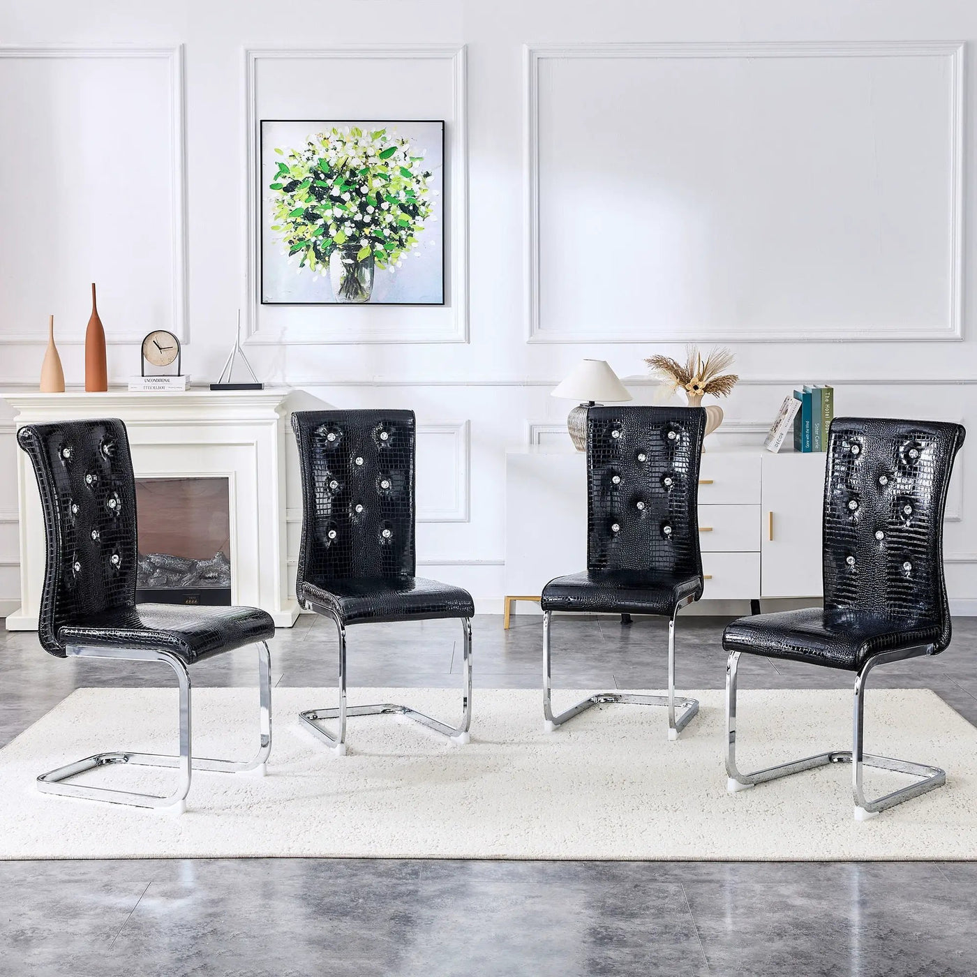 Elegant Design Upholstered Dining Chairs by HouseOfZazla