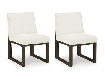 Radkin - Dining Upholstered Side Chair (Set of 2) - Off White / Brown by Unique Piece Furniture