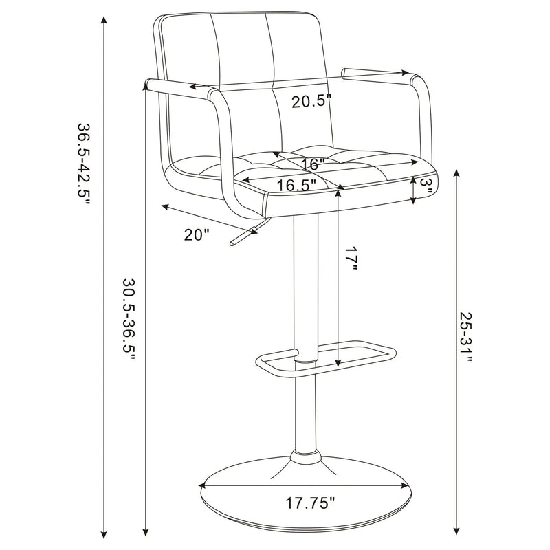 Adjustable Bar Stool With Hydraulic Height Adjustment by HouseOfZazla