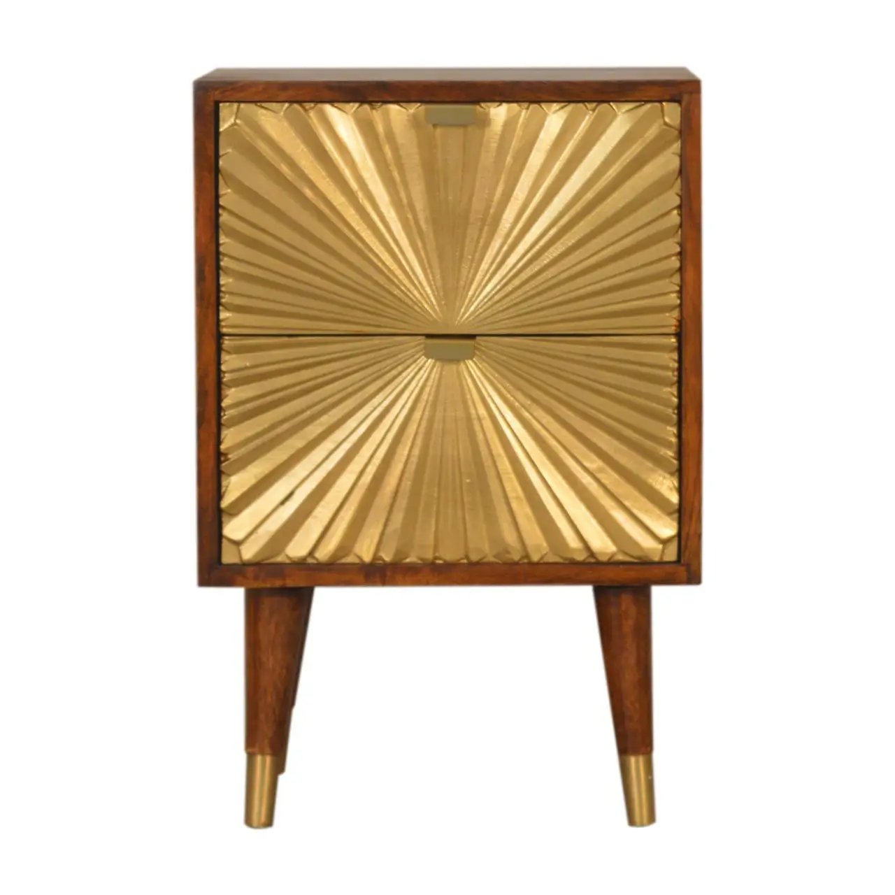Manila - Nightstand - Brown / Gold by Unique Piece Furniture