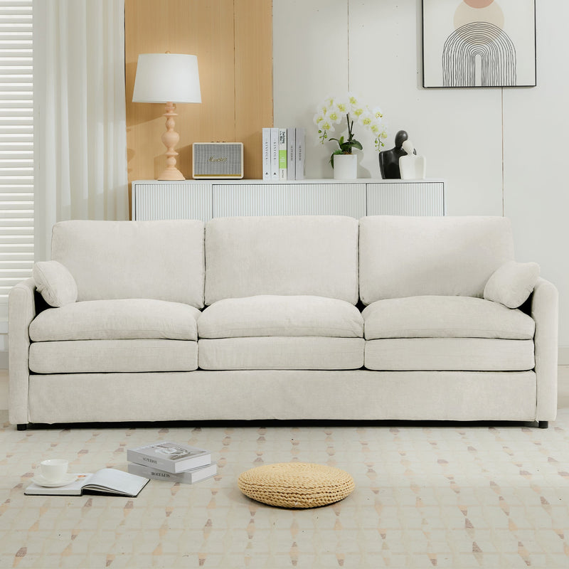 Cozy Upholstered 3-Seater Sofa with Plush Double Cushion and Ergonomic Design by BLAKHOM