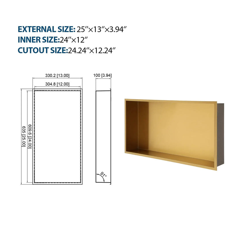 Stainless Steel Shower Niche With Seamless Design For Bathroom Storage by HouseOfZazla