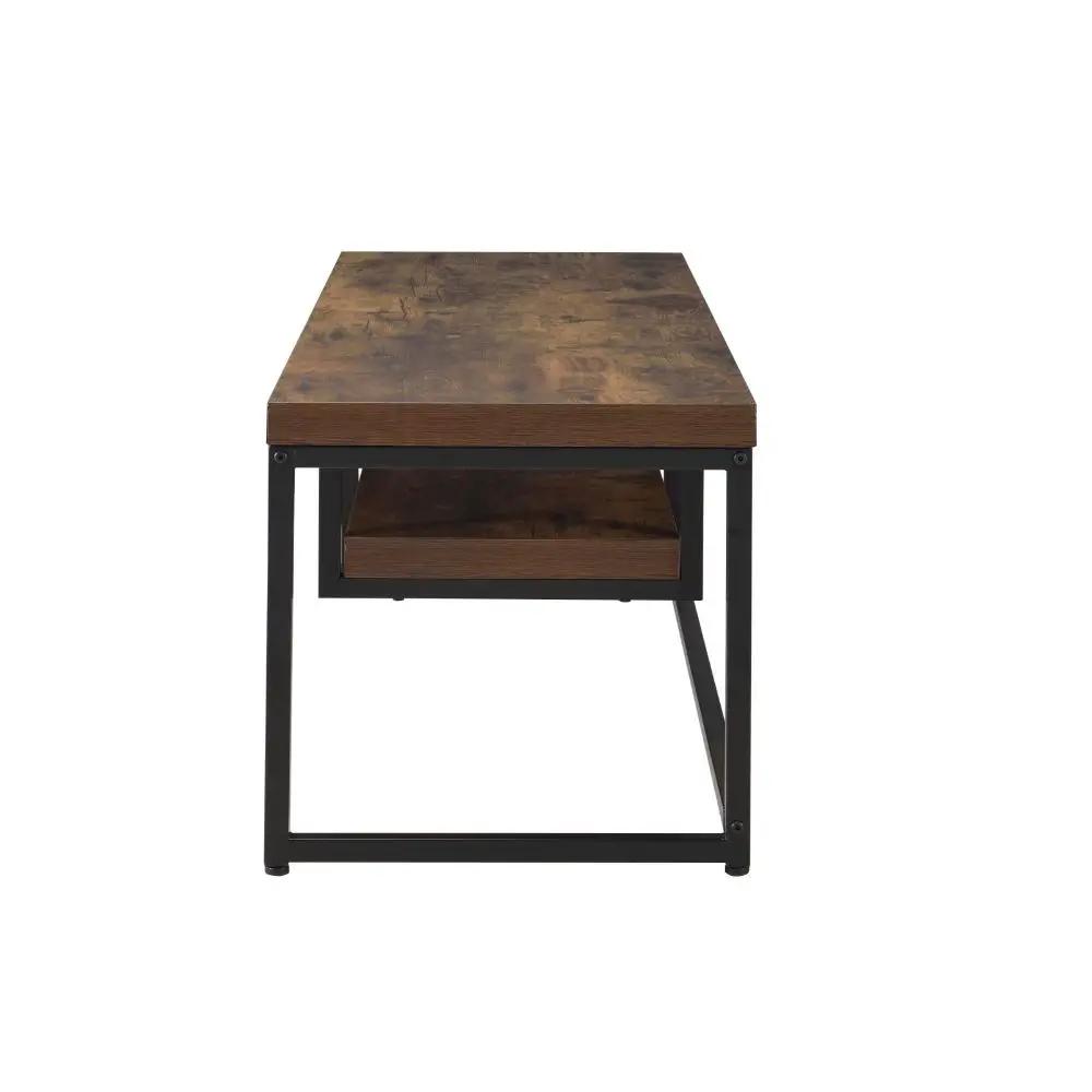 Bob - TV Stand - Weathered Oak & Black Metal by Unique Piece Furniture