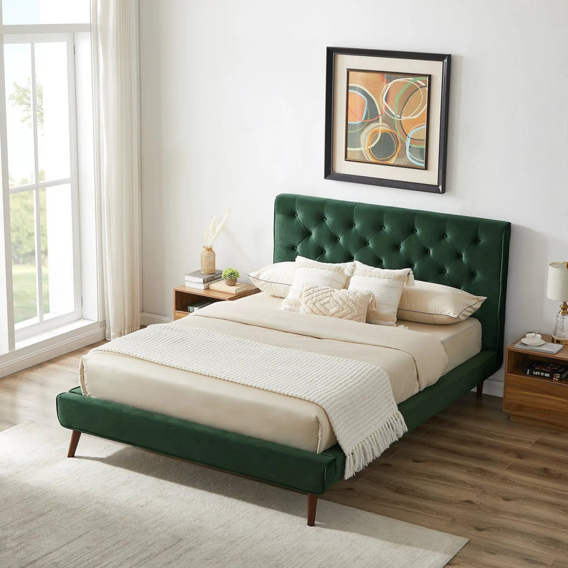 Dillon - Mid-Century Modern Platform Bed by HouseOfZazla