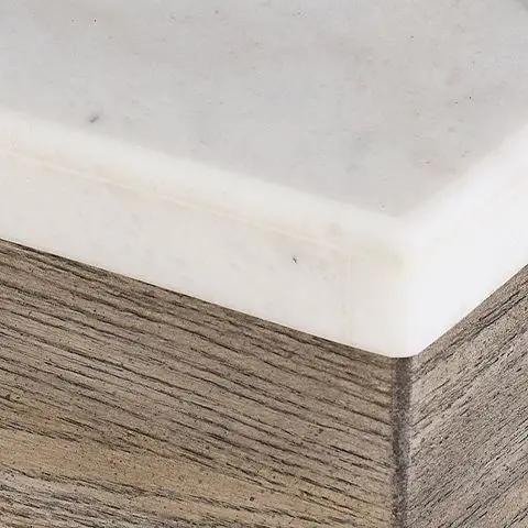 Loyaska - Square End Table - Brown / Ivory by Unique Piece Furniture