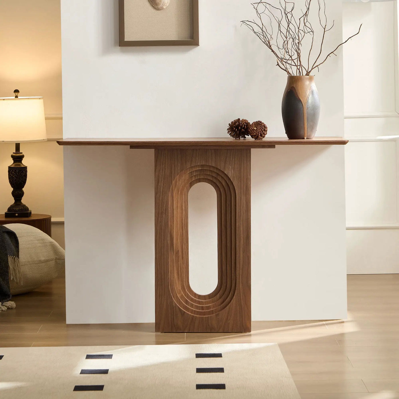 47.24 Inch Entryway Table with Unique Loopback Design by HouseOfZazla