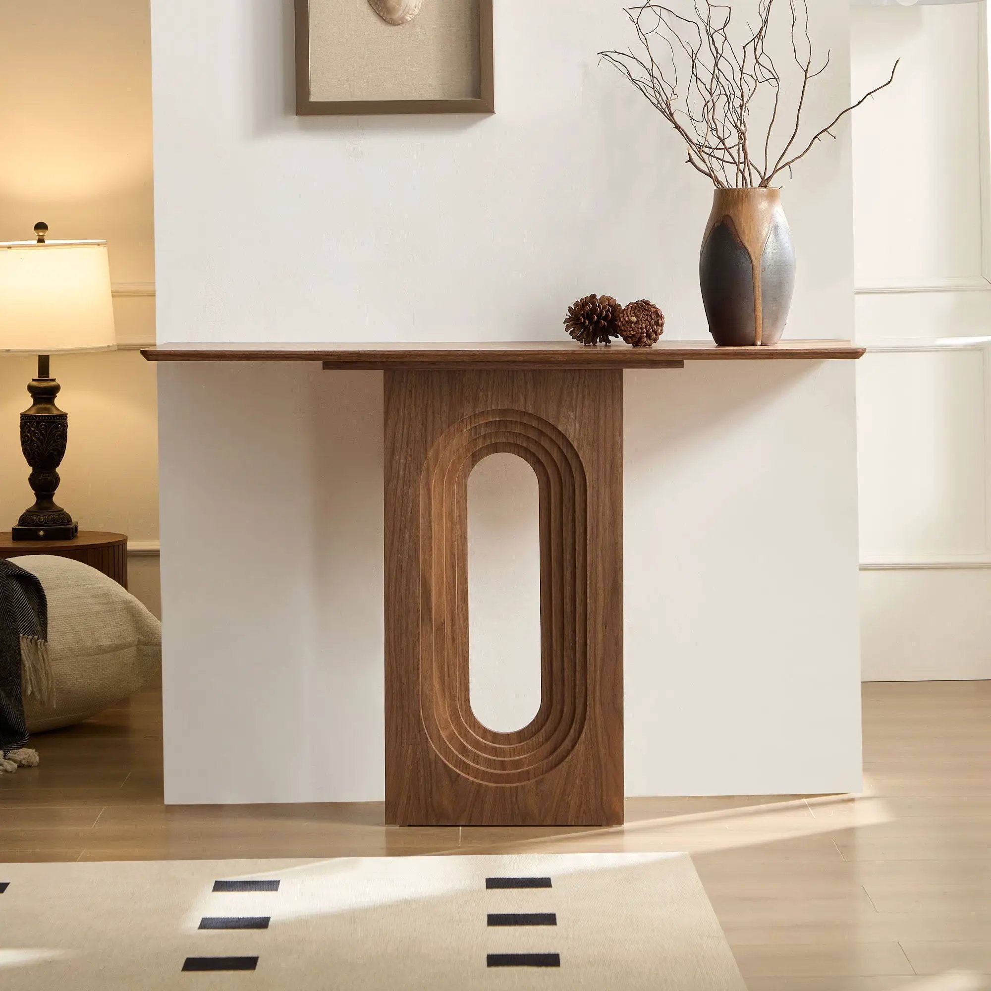 47.24 Inch Entryway Table with Unique Loopback Design by HouseOfZazla