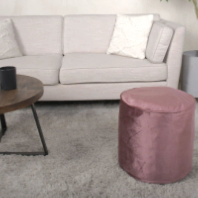 Shimon - Cylinder Pouf Ottoman Floor Cushion by Unique Piece Furniture