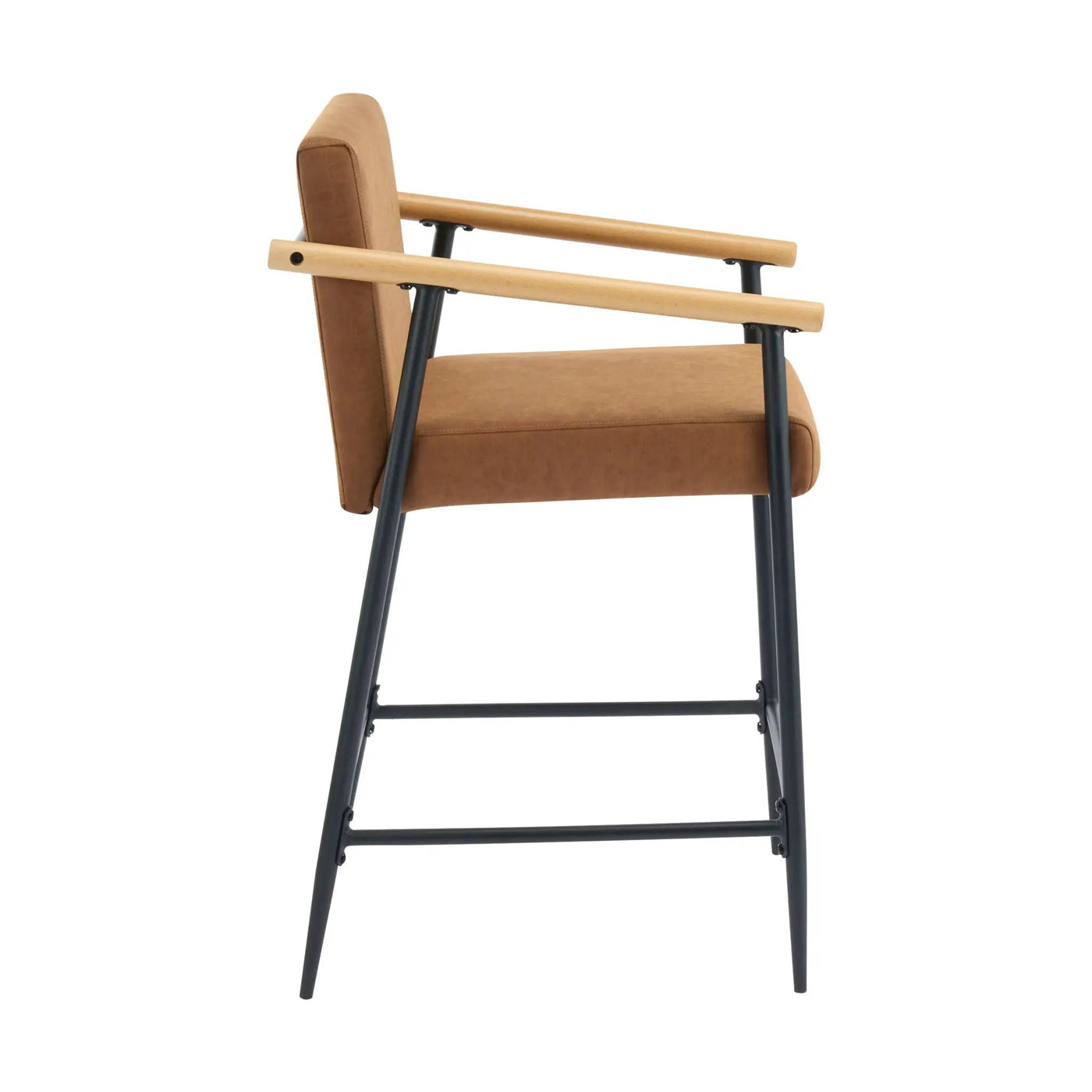Mid Century Modern Counter Stool Set With Iron Frame by HouseOfZazla