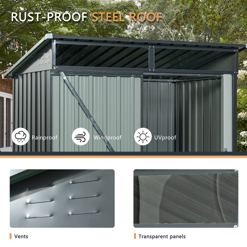 Outdoor Metal Storage Shed Transparent Plate by HouseOfZazla