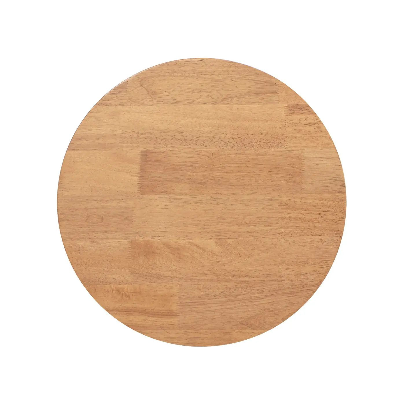 Kenzie - Fluted Pillar Round Accent Side Table - Light Natural Brown by Unique Piece Furniture
