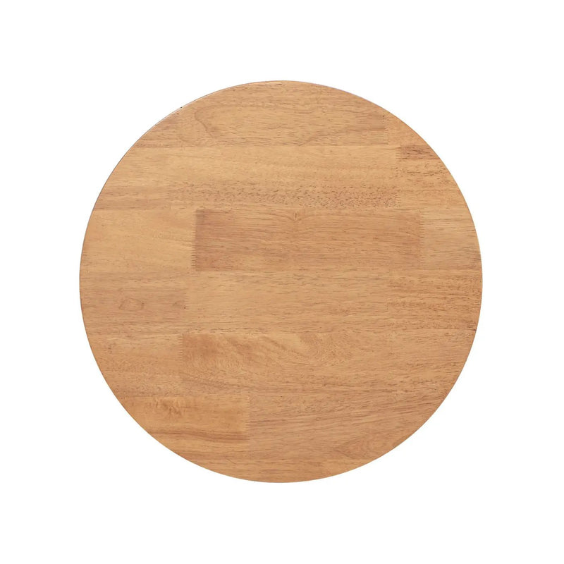 Kenzie - Fluted Pillar Round Accent Side Table - Light Natural Brown by Unique Piece Furniture