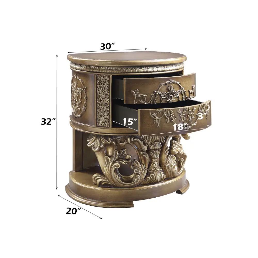 Constantine - Nightstand - Brown & Gold by Unique Piece Furniture