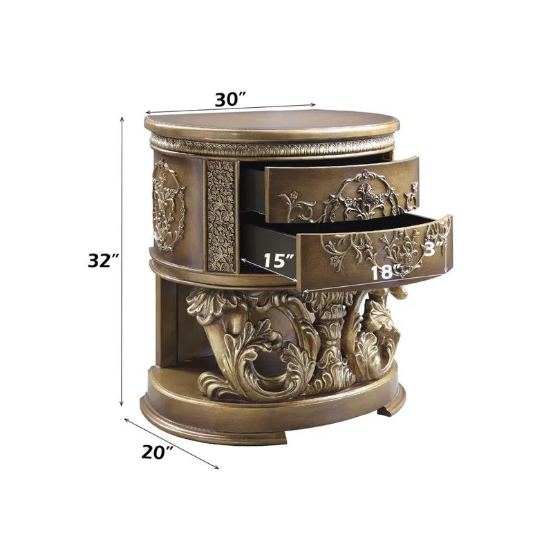 Constantine - Nightstand - Brown & Gold by Unique Piece Furniture