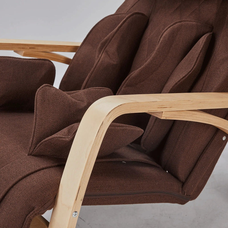 Full Massage Function Air Pressure Comfortable Relax Rocking Chair, Lounge Chair Relax Chair With Cushion - Brown by HouseOfZazla