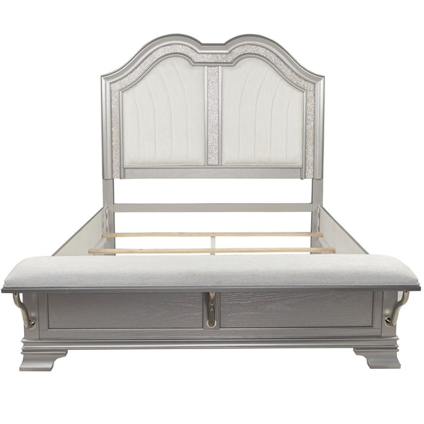 3 Piece Bedroom Set With Elegant Bed, 2 Nightstands