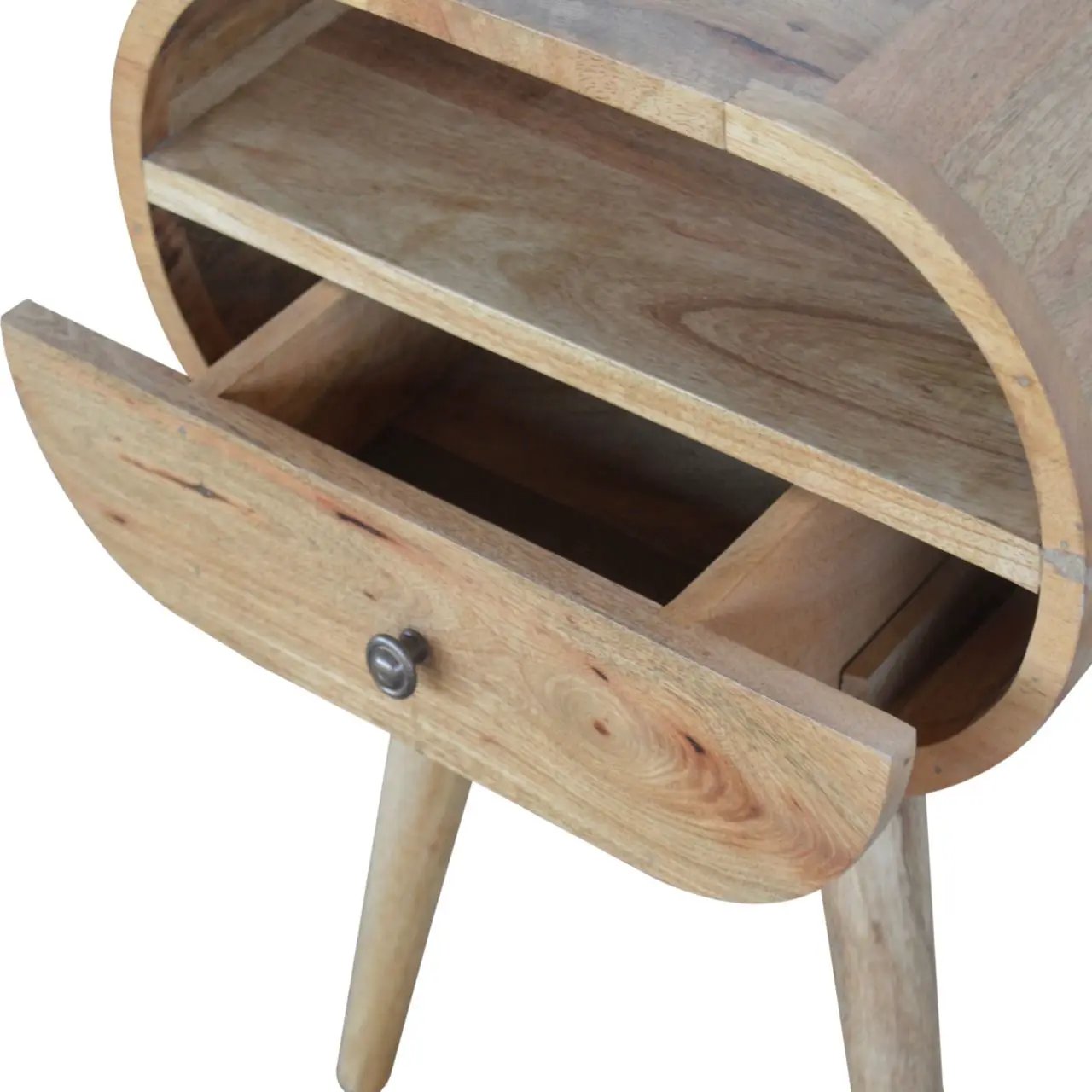 Circular Open Bedside Nightstand by Unique Piece Furniture