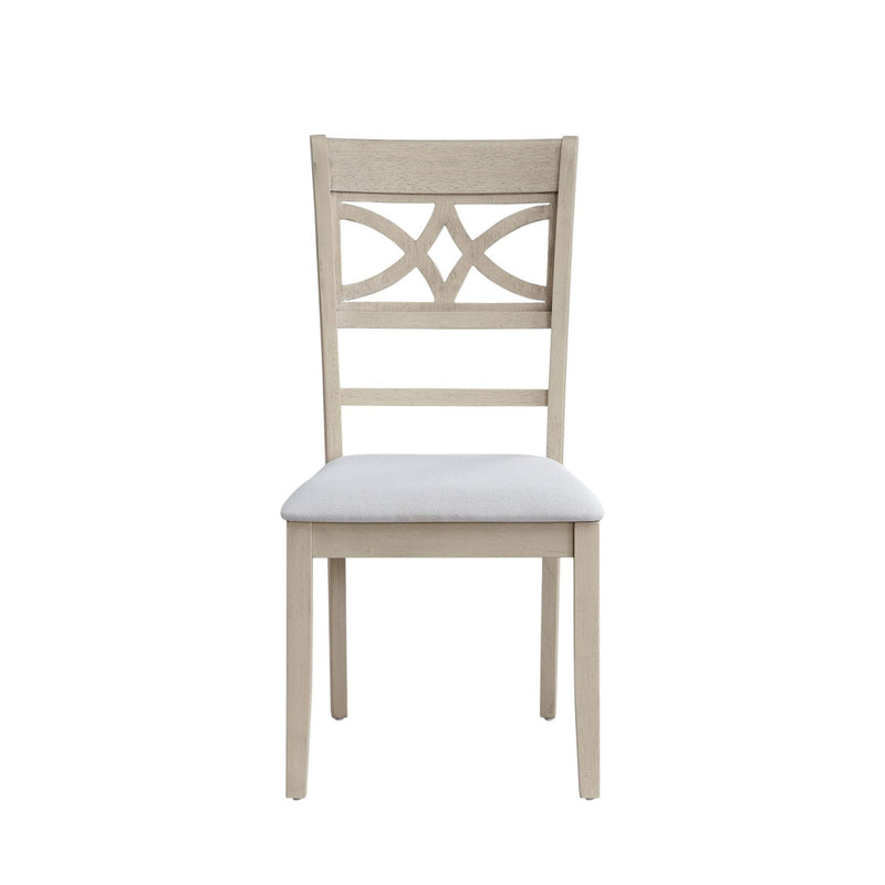 Ferris - 7 Piece Dining Set With Cross Back Chairs And Rectangular Table - Antique White by HouseOfZazla