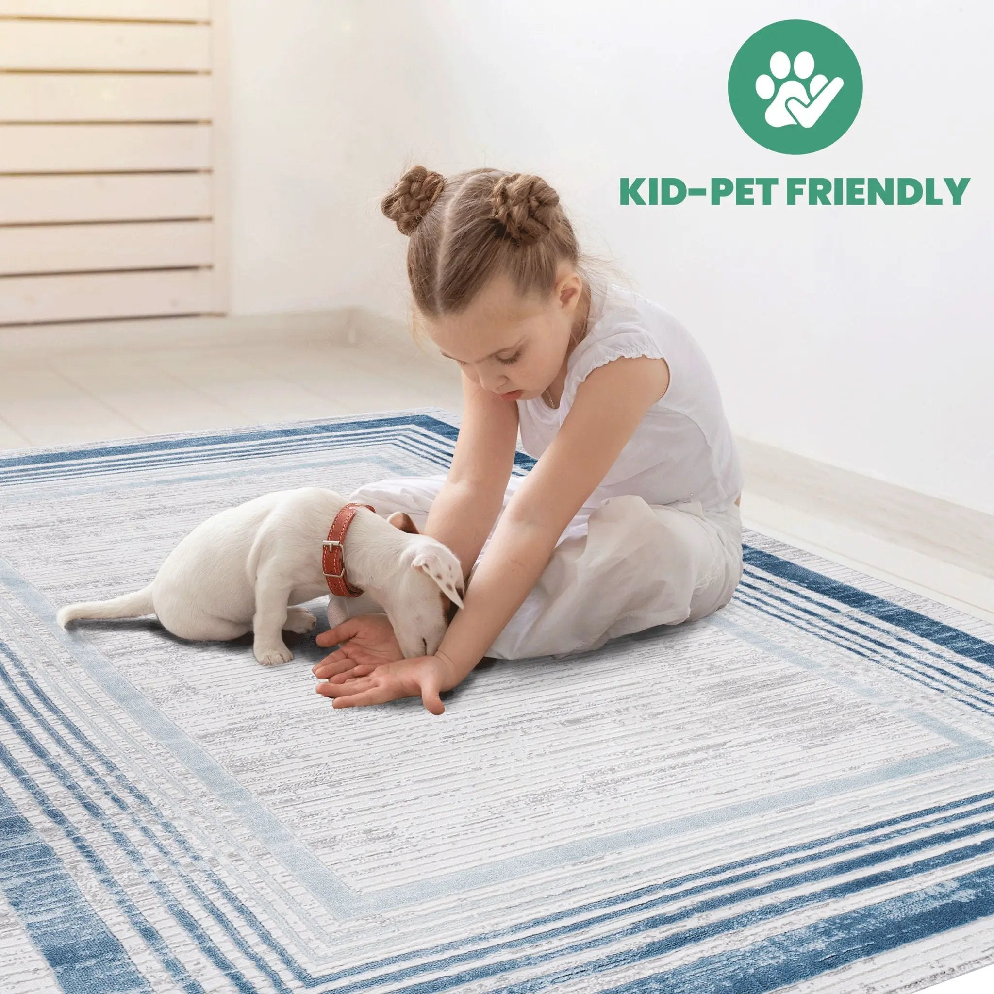 Marfi - Bordered Area Rug by HouseOfZazla