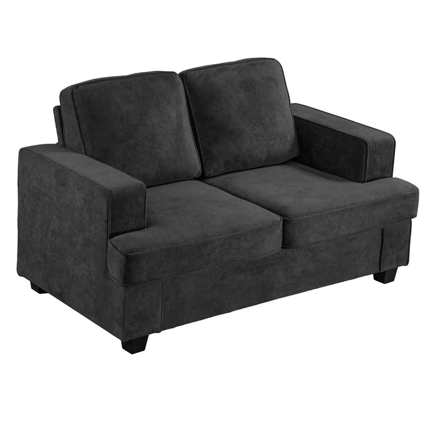 Modern Loveseat, Comfortable 2 Seater Couch With Deep Seating, Loose Back Cushions, Wide Arms by Unique Piece Furniture
