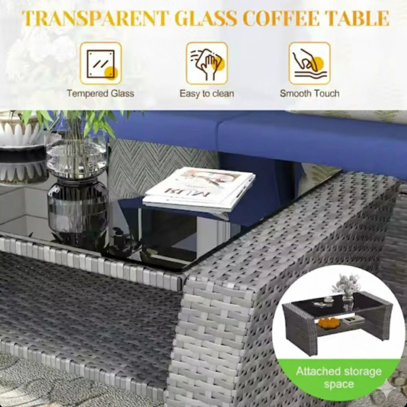 Modern Patio Set With Table And Cushions by HouseOfZazla