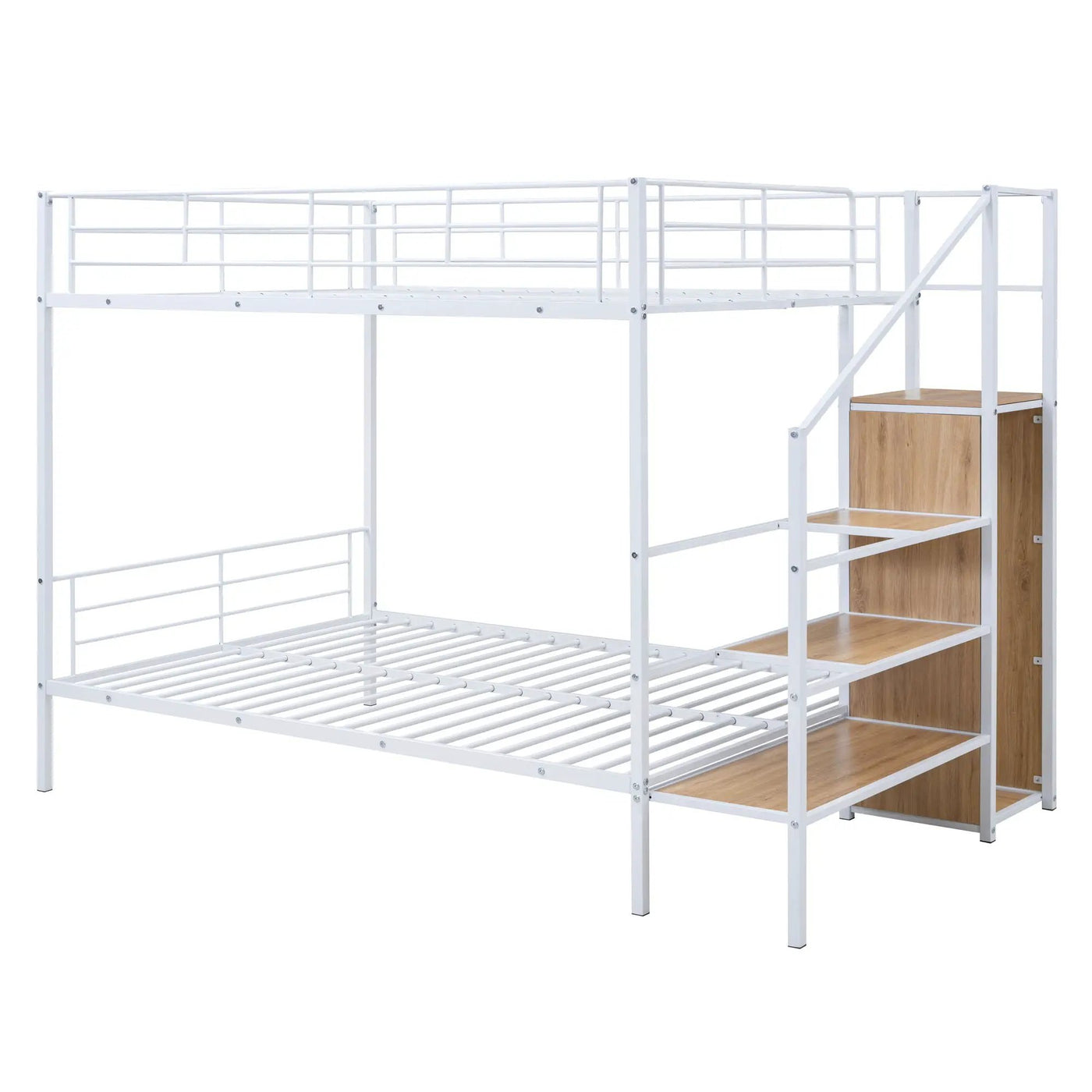 Bunk Bed With Lateral Storage Ladder And Wardrobe by Unique Piece Furniture