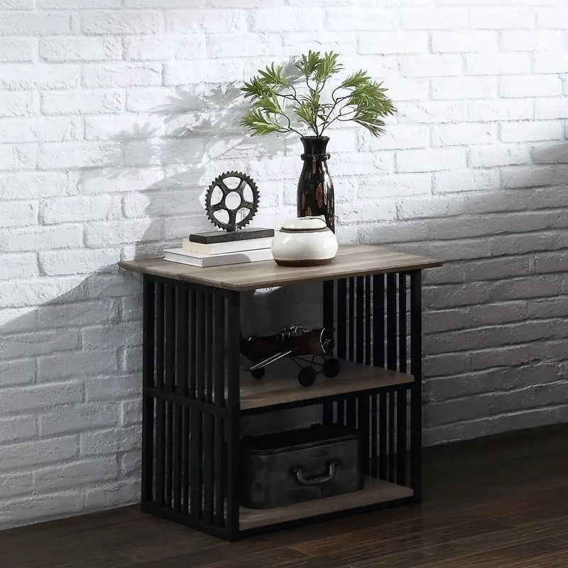 Zudora - Nightstand - Antique Oak & Black by Unique Piece Furniture