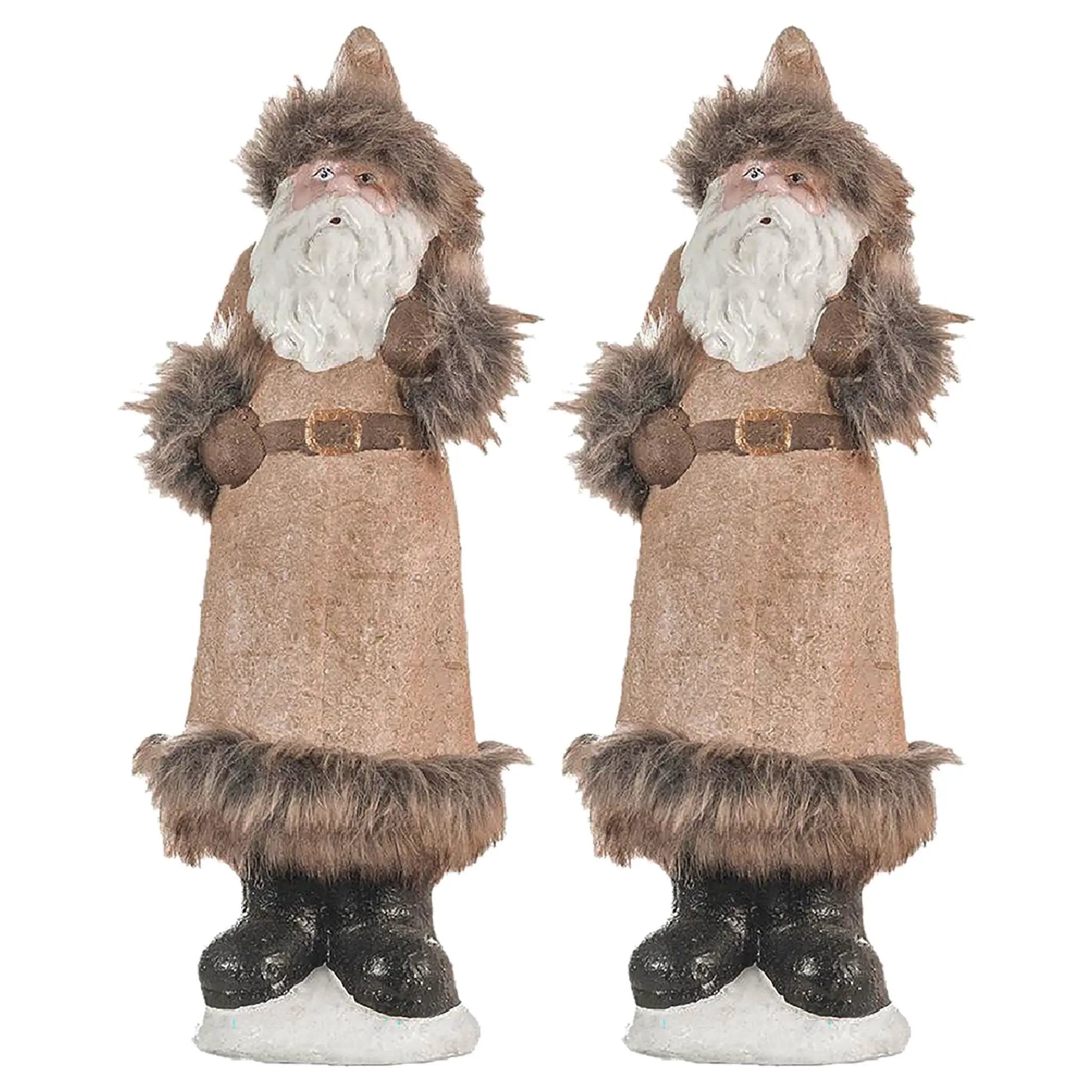 Christmas Gnomes Decorations, Christmas Table Home Ornaments For Holiday Party Gifts (Set of 2) - Beige / White by HouseOfZazla