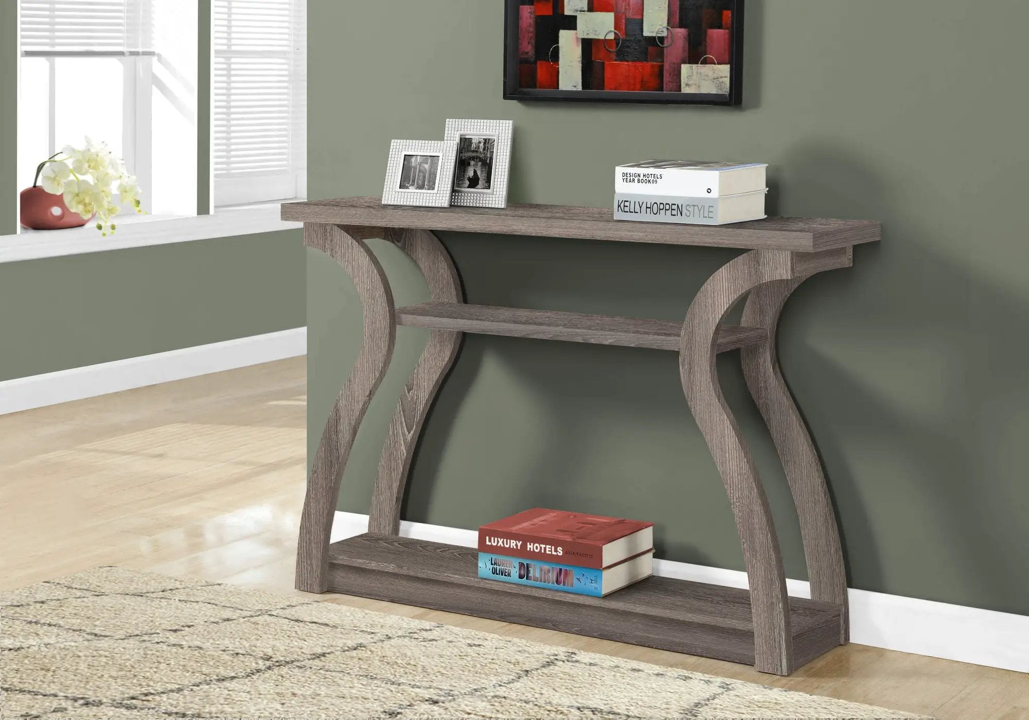 Accent Console Table For Entryway, Unique Curved Design by Unique Piece Furniture