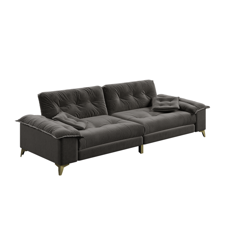 104.7" Modern 4-Seater Cloud Sofa with Wide Flip Armrests by HouseOfZazla